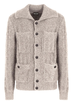 Giorgio Armani cable-knit cardigan - Neutrals