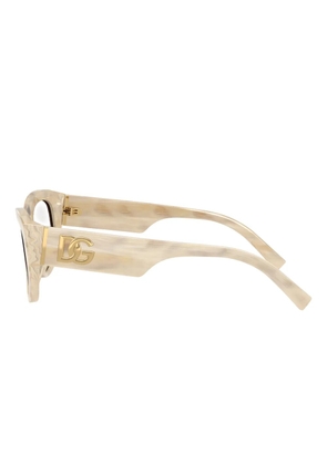 Dolce & Gabbana Eyewear cat-eye logo-detail sunglasses - Neutrals