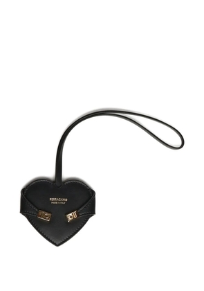 Ferragamo logo-print charm - Black