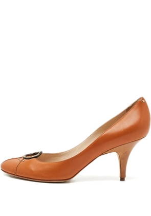 Giuseppe Zanotti almond-toe ring-detail heeled pumps - Brown