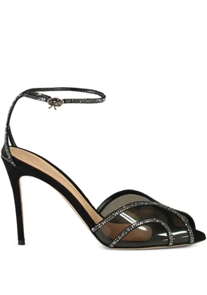 Gianvito Rossi 95mm Isabel crystal-embellishment sandals - Black