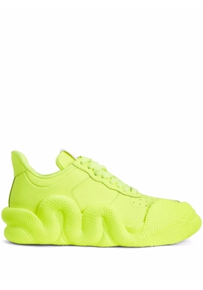 Giuseppe Zanotti Cobras snake-trimmed low-top sneakers - Yellow