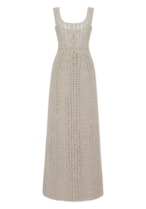Rosetta Getty crochet-knit midi dress - Neutrals
