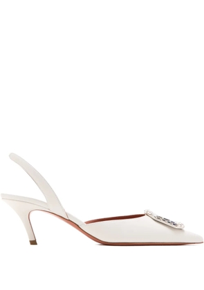 Amina Muaddi Camelia slingback pumps - White