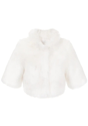 Unreal Fur Desire cropped jacket - White