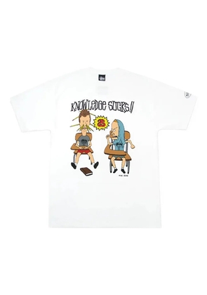 Stüssy x Beavis and Butthead Knowledge Sucks T-shirt - White