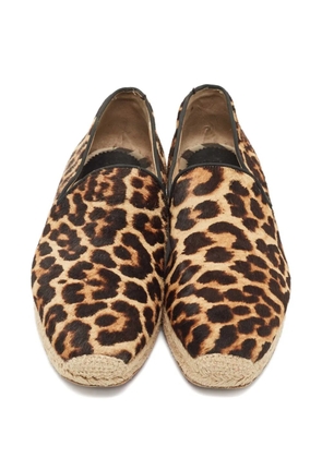 Christian Louboutin Pre-Owned Galia animal-print espadrilles - Brown