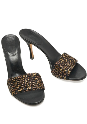 Gucci Pre-Owned gg-detail open-toe sandals - Black