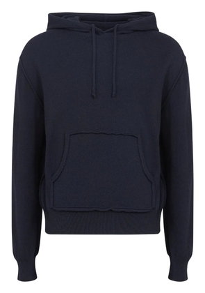 Maison Margiela pouch-pocket kntited hoodie - Blue
