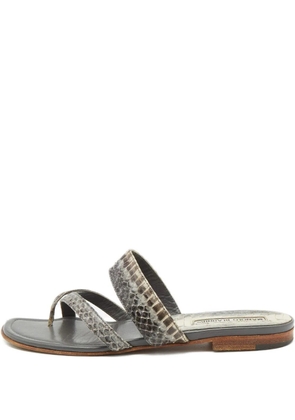 Manolo Blahnik Susa flat sandals - Grey
