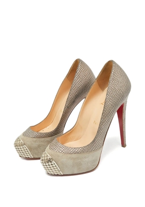 Christian Louboutin Pre-Owned maggie leather platform pumps - Grey