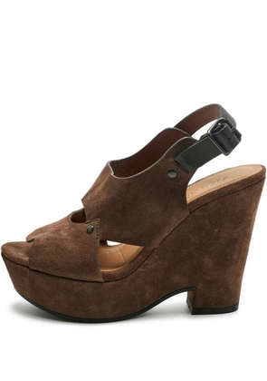 See By Chloé Vintage platform wedge sandals - Brown