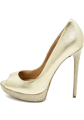 Le Silla crystal-embellished platform sandals - Gold