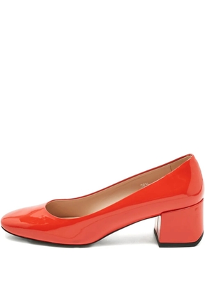 Tod's block-heel patent-leather pumps - Red