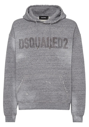 DSQUARED2 logo-embellished hoodie - Grey