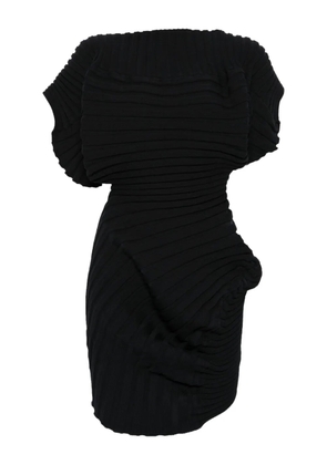 Issey Miyake (As IT Is) ribbed asymmetric top - Black