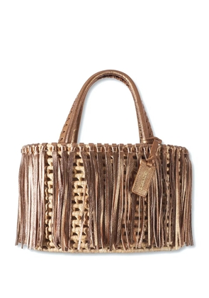 Nannacay Jackie fringed tote bag - Gold