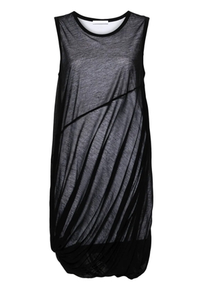 Helmut Lang Bubble sheer-overlay dress - Black