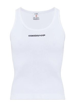 Casablanca logo tank top - White
