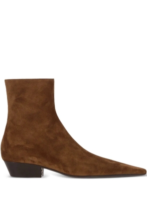 Saint Laurent 30mm Jill ankle boots - Brown