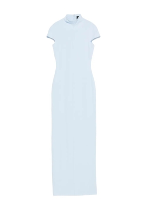 Solace London Lang mock-neck maxi dress - Blue