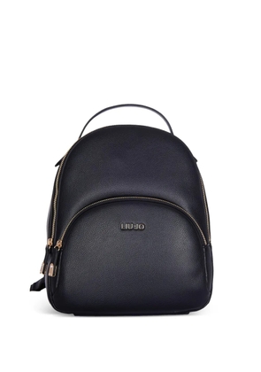 LIU JO logo-detail zip-up backpack - Black