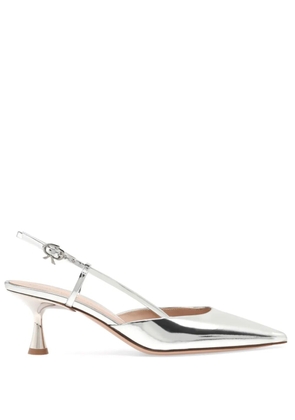 Gianvito Rossi Ascent 55mm leather pumps - Silver