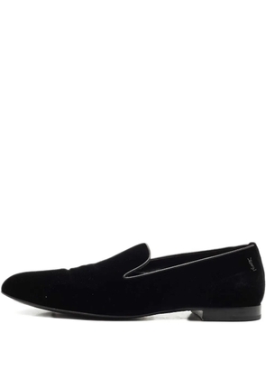 Saint Laurent Pre-Owned velvet slippers - Black