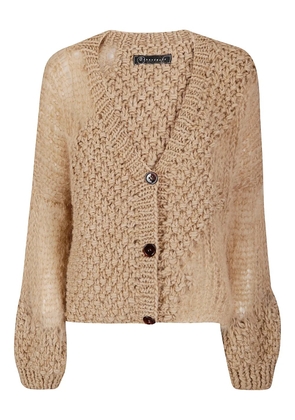 Handmade butto-fastening cardigan - Neutrals