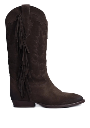 Gisel Moire 30mm Oklahoma cowboy boots - Brown