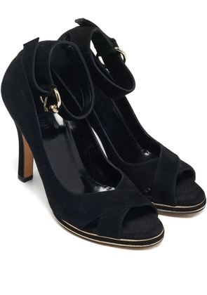 Gucci Pre-Owned 2024 100mm wedge sandals - Black