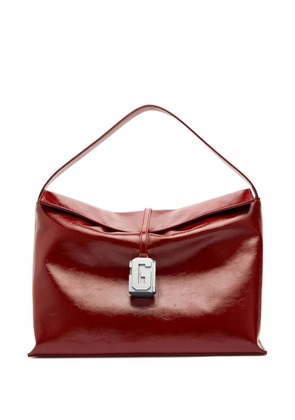 GCDS large leather Comma bag - Red