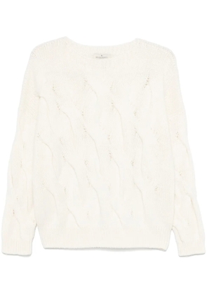 Bruno Manetti cable-knit sweater - White