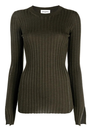 Sonia Rykiel crystal-embellished merino wool jumper - Green