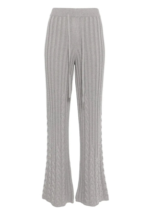 TWINSET cable-knit flared trousers - Grey