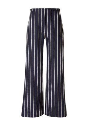 ANDRES OTALORA striped-pattern trousers - Blue