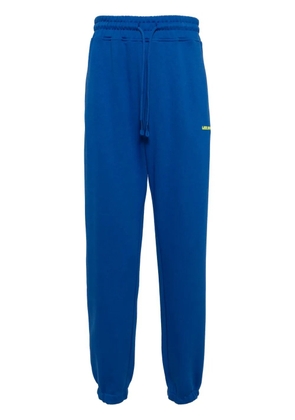 Les Benjamins logo-print cotton track pants - Blue
