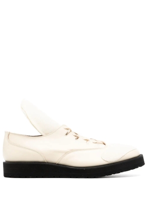 Yohji Yamamoto lace-up leather Derby shoes - Neutrals