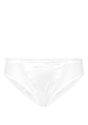 Dolce & Gabbana ruffle-trim stretch-silk briefs - White