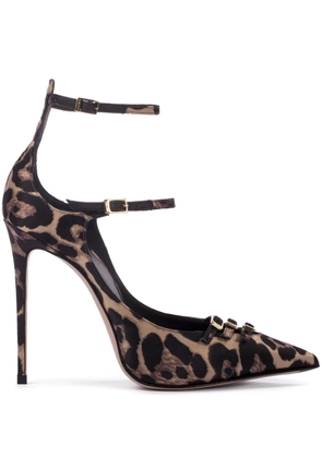 Le Silla Morgana 120mm leopard-print pumps - Brown