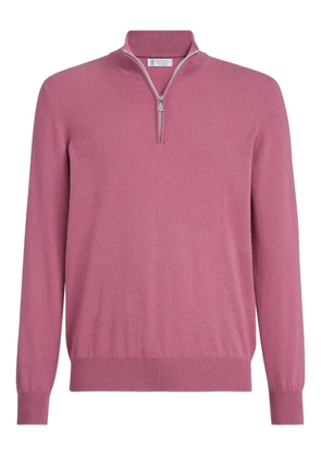 Brunello Cucinelli half-zip cashmere sweater - Pink