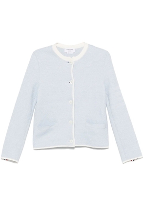 Thom Browne honeycomb-knit jacket - Blue