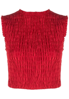 Patou smocked crop top - Red