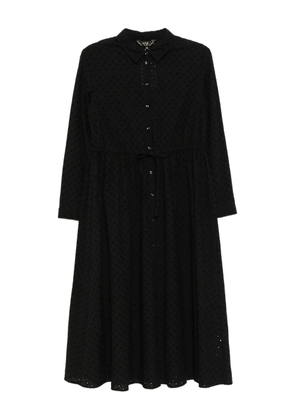 To b. by agnès b. eyelet-detailing shirt dress - Black
