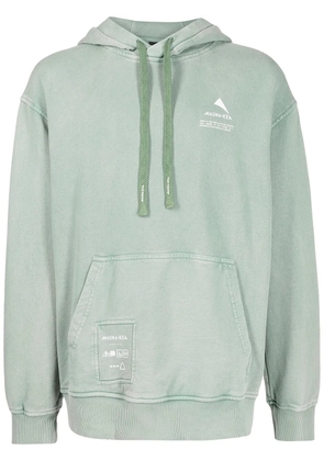 Mauna Kea chest logo-print hoodie - Green