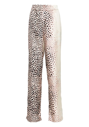 Roberto Cavalli graphic-print straight trousers - Neutrals