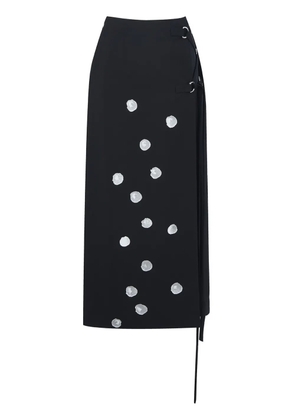 Ports 1961 Alpine Ice Cube print pencil skirt - Black