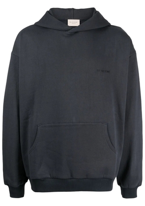 Buscemi logo-plaque cotton hoodie - Grey