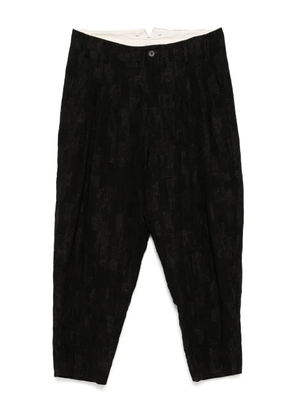 CALMLENCE triple pleated tapered trousers - Black