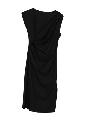 I BLUES draped midi dress - Black